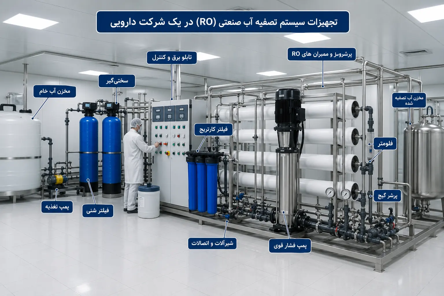 تجهیزات تصفیه آب صنعتی شامل چه تجهیزاتی می شود